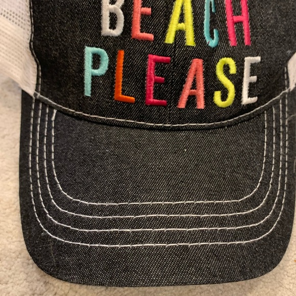 CC GIRLIE GIRL Beach please women’s trucker hat WORN 1x - Picture 8 of 9